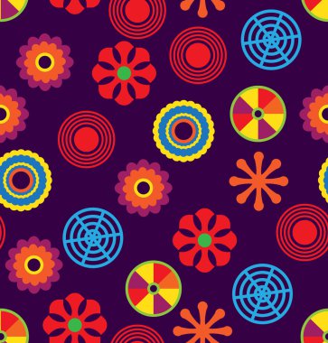 Vector seamless funky pattern clipart