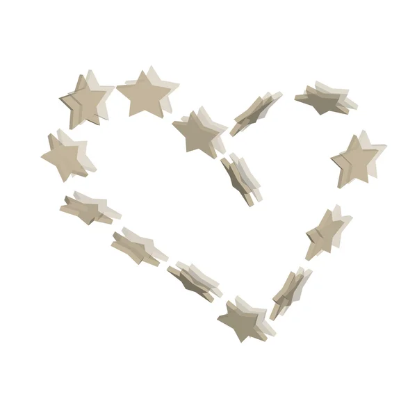 Coeur des étoiles — Image vectorielle