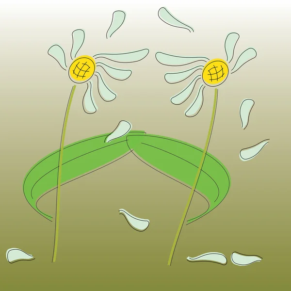 Deux fleurs — Image vectorielle