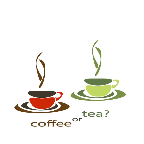 stock vector Coffee or tea