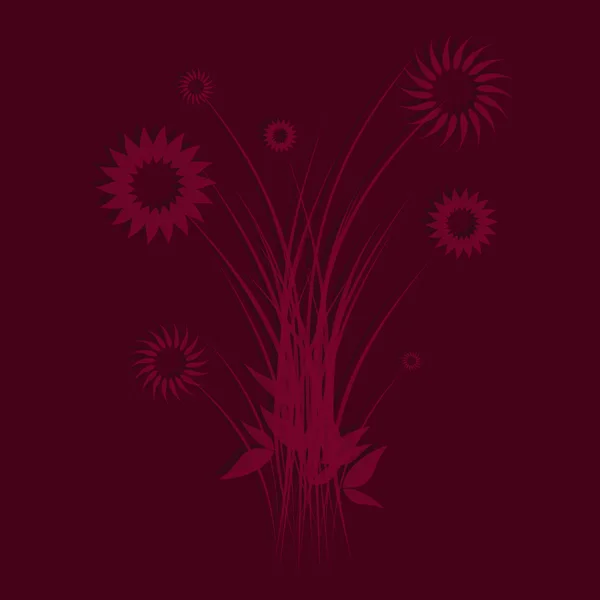 鲜花的波尔多 — 图库矢量图片