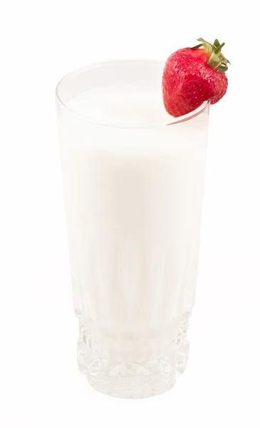Sklo s jogurtem — Stock fotografie