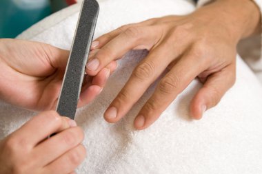 Closeup of manicure clipart