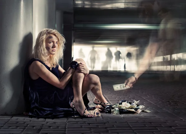 Luxury beggar — Stock Photo, Image