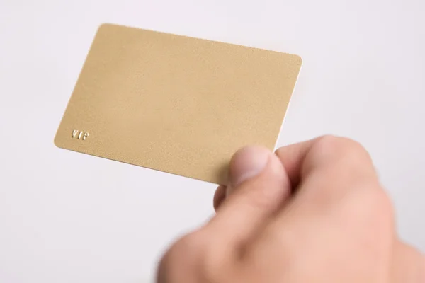 stock image Hand and empty vip card