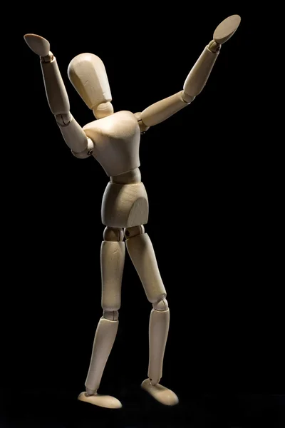 Mänsklig figur - armar upp — Stockfoto