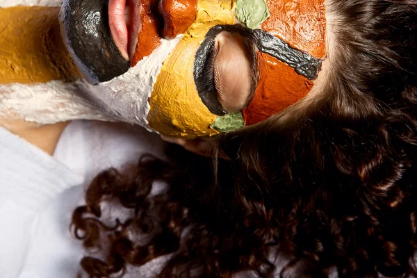 Máscara facial colorida — Fotografia de Stock