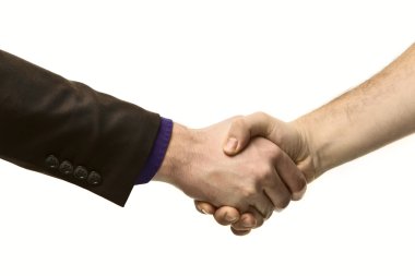 Man shaking hands clipart
