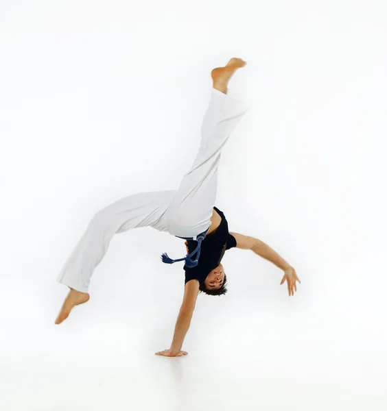 Cara envolvida capoeira — Fotografia de Stock