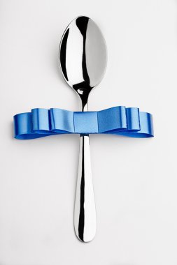 Spoon with bow clipart