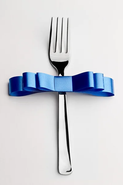Fork with bow — Stock Photo, Image