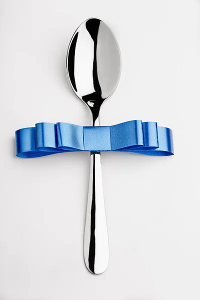 Spoon with bow — Stock Photo, Image