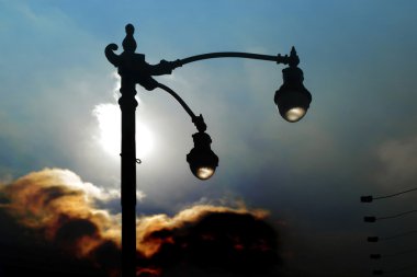 Photo of street lamps clipart