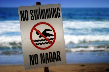 No swimming sign clipart