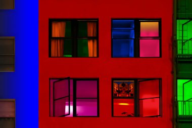 Colorful buildings clipart