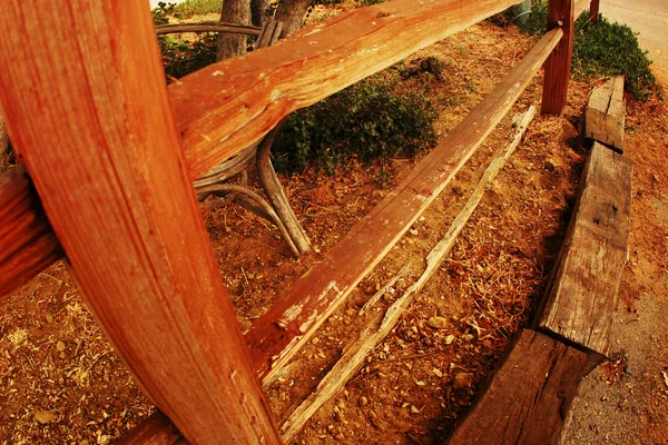 Fából készült kerítés-fotó — Stock Fotó