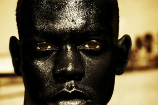 Närbild av afrikansk man — Stockfoto