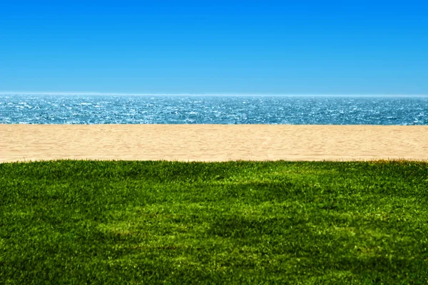 Vista de la playa y el océano —  Fotos de Stock