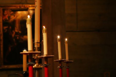 Candles in Church clipart