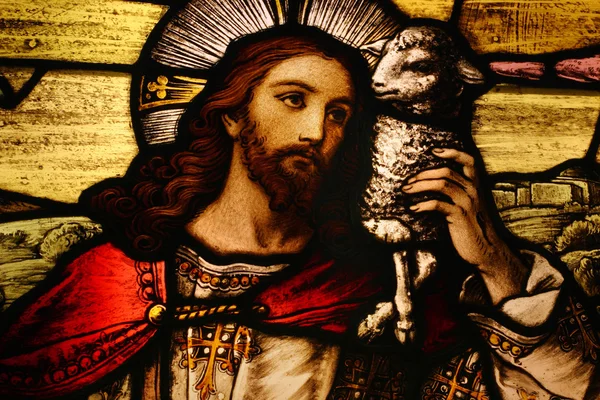 Gesù con agnello — Foto Stock