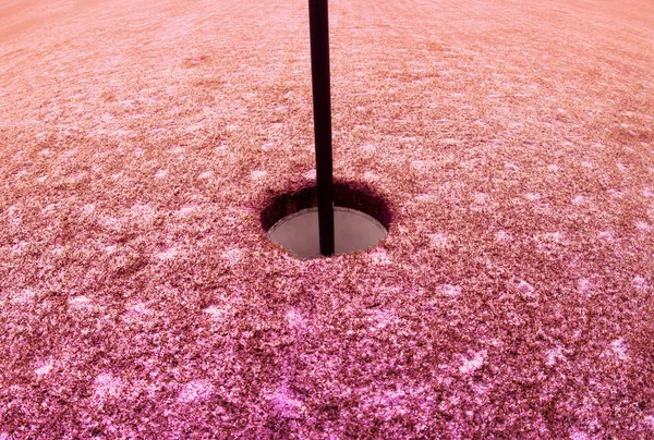 Detalhe do furo de golfe — Fotografia de Stock