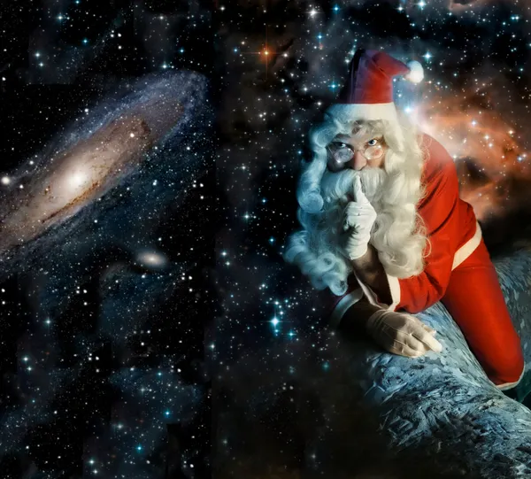 Santa en el espacio —  Fotos de Stock