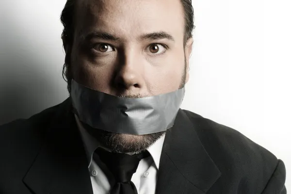 Homem censurado — Fotografia de Stock