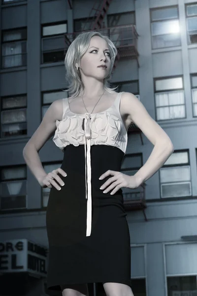 Kadın moda model poz — Stok fotoğraf