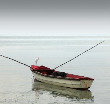 Lonely row boat clipart