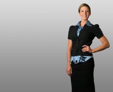 Standing Business Woman clipart