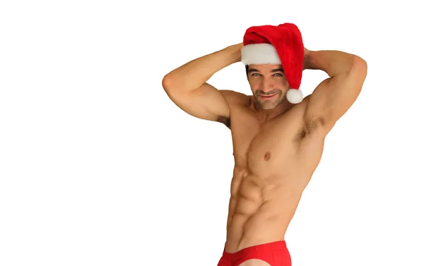Sexy Weihnachtsmann — Stockfoto