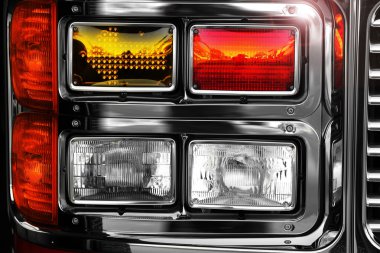 Shiny fire engine lights clipart