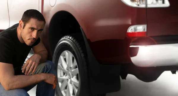 Man and truck — Stock Photo, Image