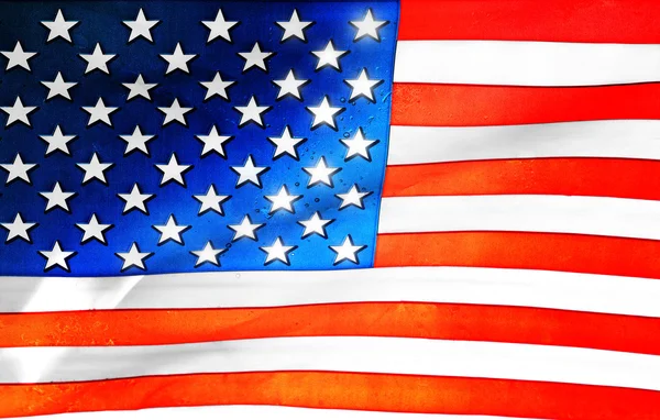 Plástico bandeira americana fundo — Fotografia de Stock