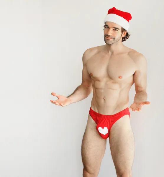 Sexy santa hombre — Foto de Stock