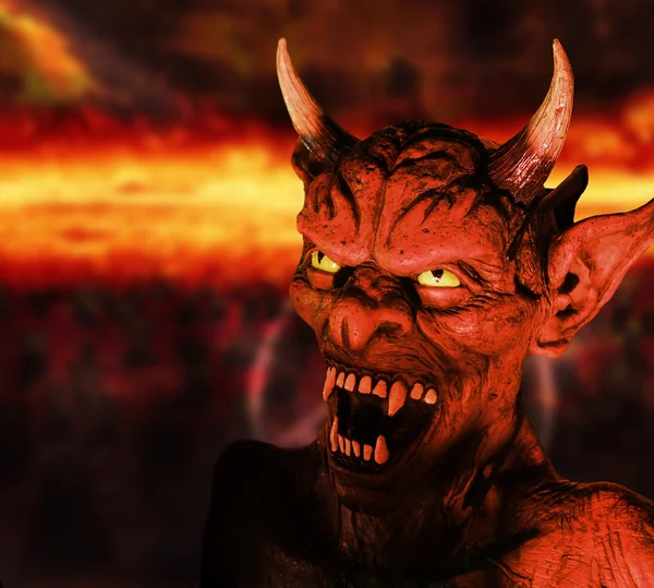 Diabo no Inferno — Fotografia de Stock