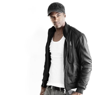 Black male fashion model clipart