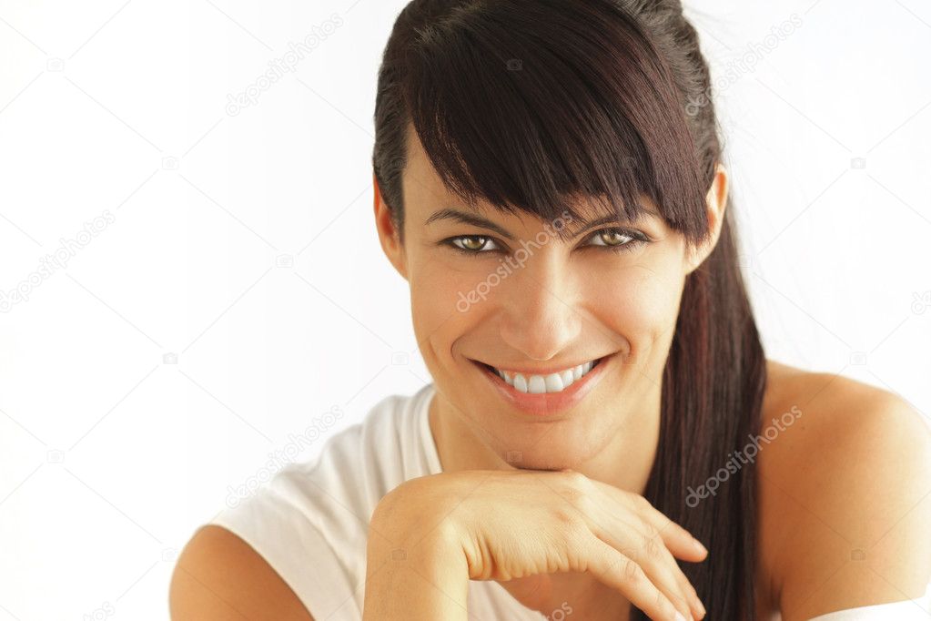 Natural smiling woman