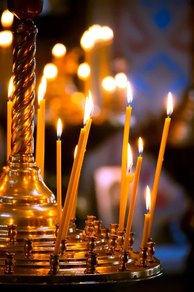 Stock image Candlrs in Russia church