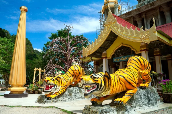 Chedi at the Tiger Cave Temple , Krabi , South of Thailand Stock Picture