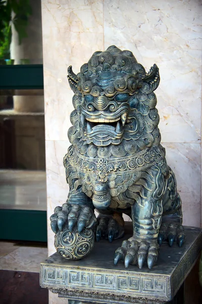 Čínská kamenného lva — Stock fotografie