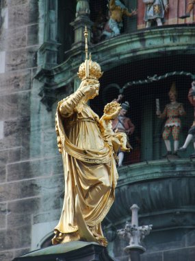 Marien-statue in Munich, Bavaria, Germany clipart