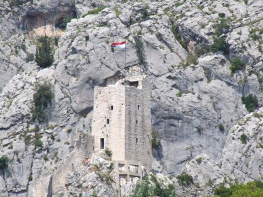 omis - şehir korsan Hırvatistan'ın Mirabella