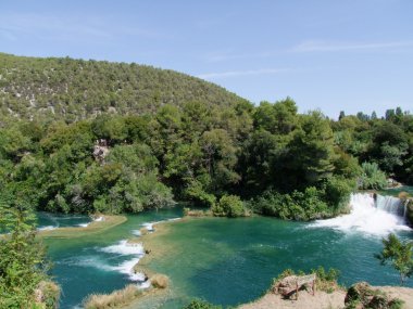 Krka - Nationalpark in croatia - waterfalls clipart