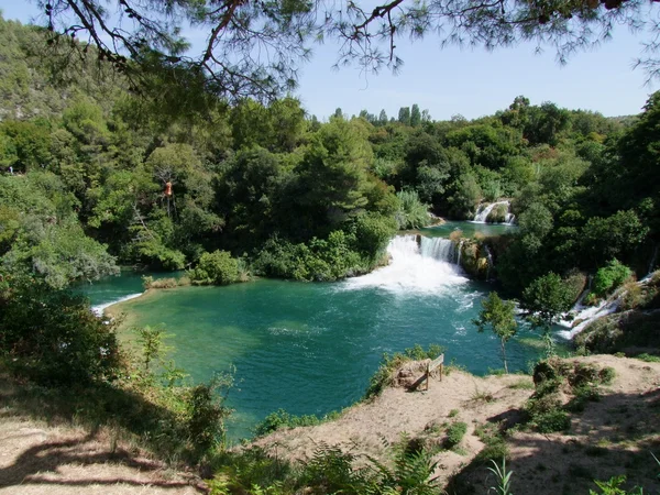 Krka in croatia - nationalpark and waterfalls — Stock Photo, Image