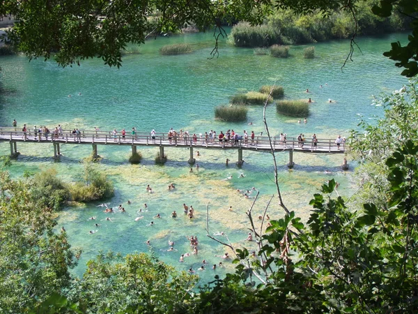 stock image Bridge in Krka nationalpark of croatia