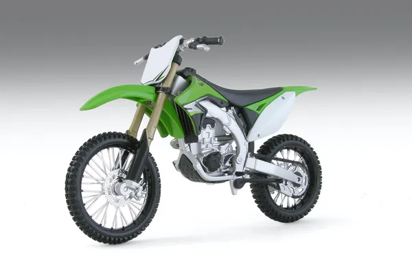 Motocicleta motocross verde — Foto de Stock