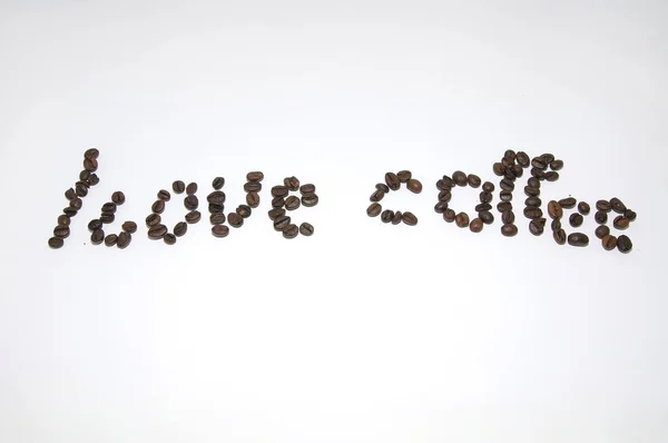 Text der Kaffeebohnen — Stockfoto