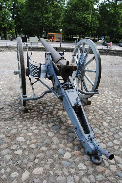 Стара військова гармата — стокове фото