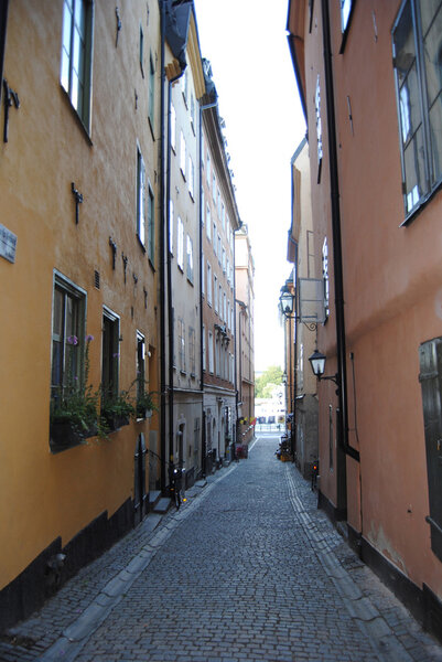 Streets of the old city of Stockholm